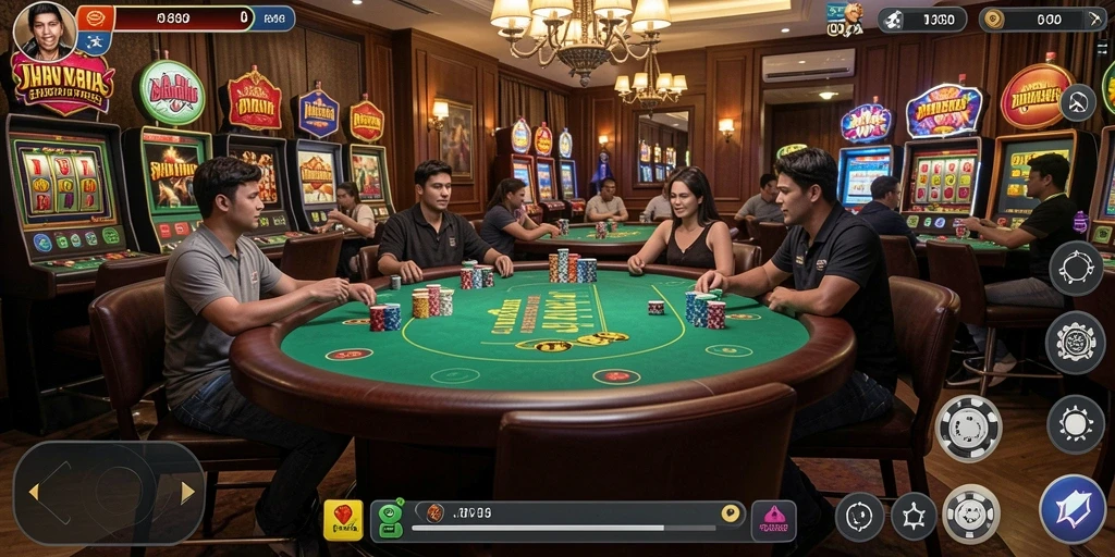 Screenshot menampilkan tampilan antarmuka permainan 7276SLOTS yang menarik.